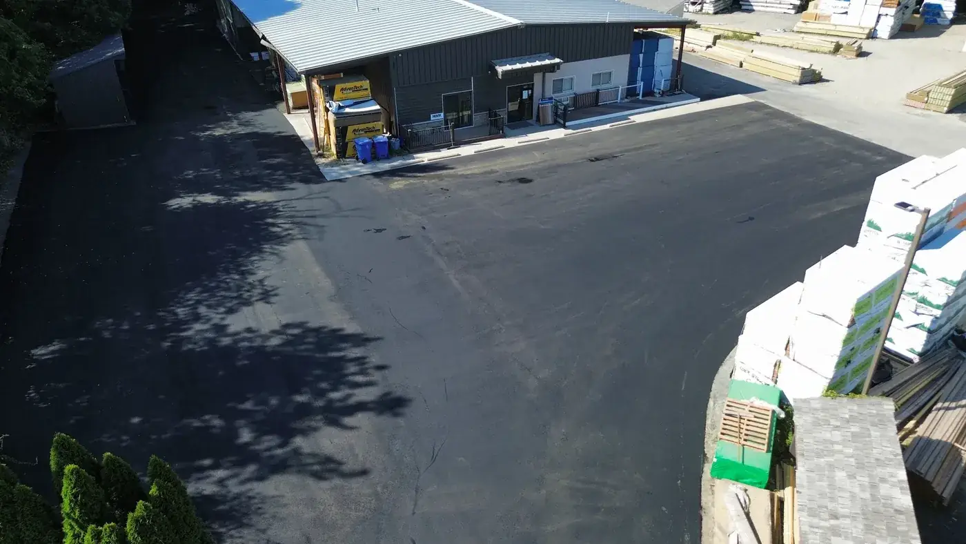 Industrial yard after paving