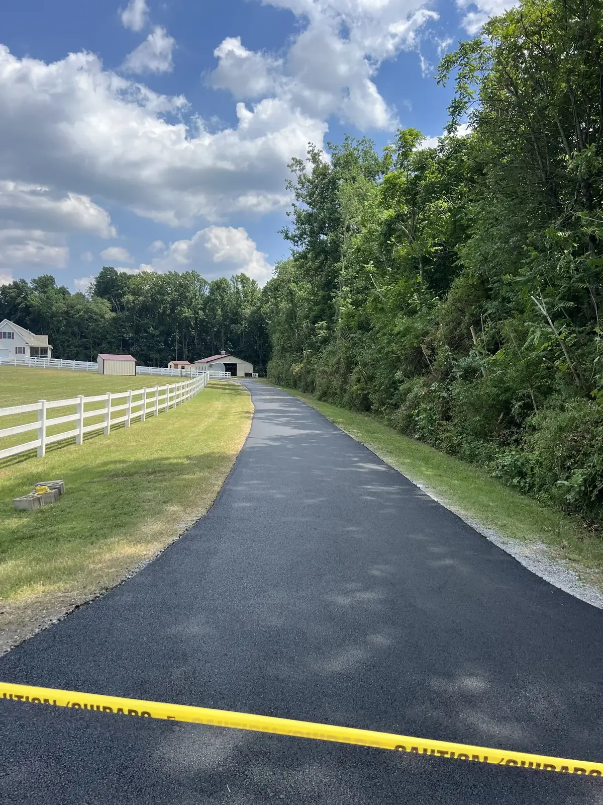 Long rural driveway